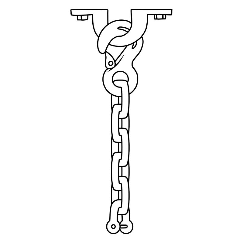 stropdas ketting WIT