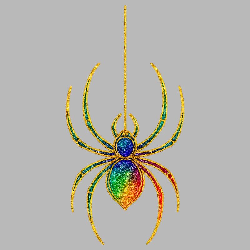 Regenbogen Glitzer-Spinne