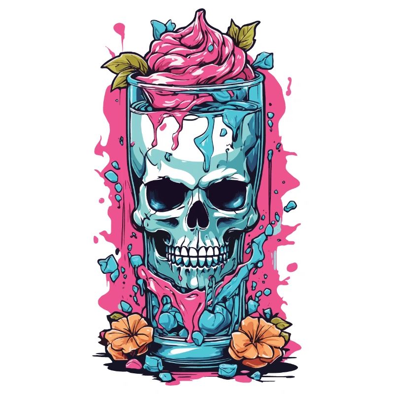 Goth Eisbecher Skull Weirdcore Pastel Gothic