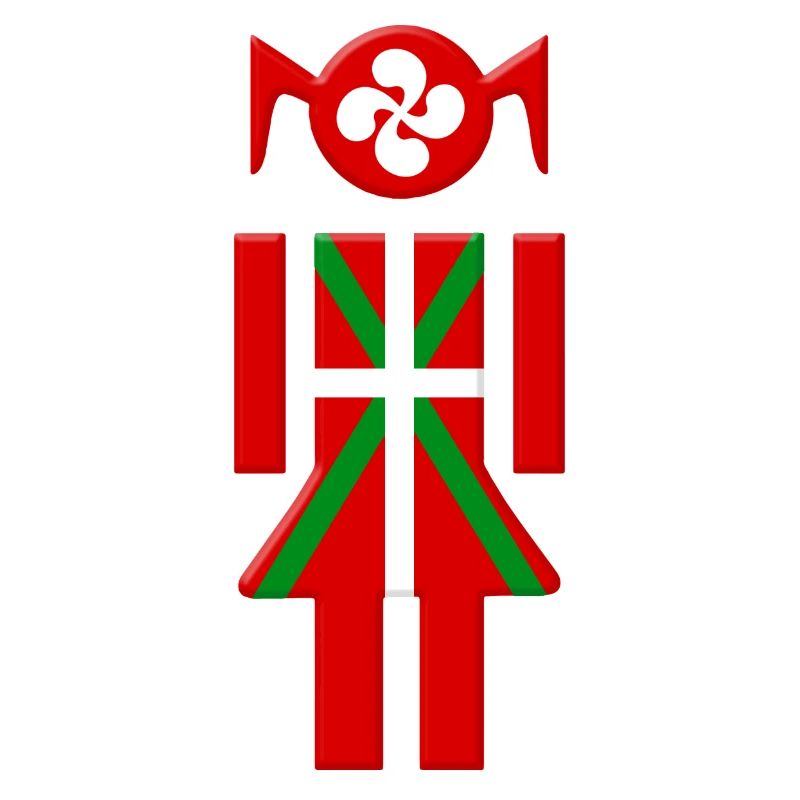 Fille Basque drapeau Euskadi