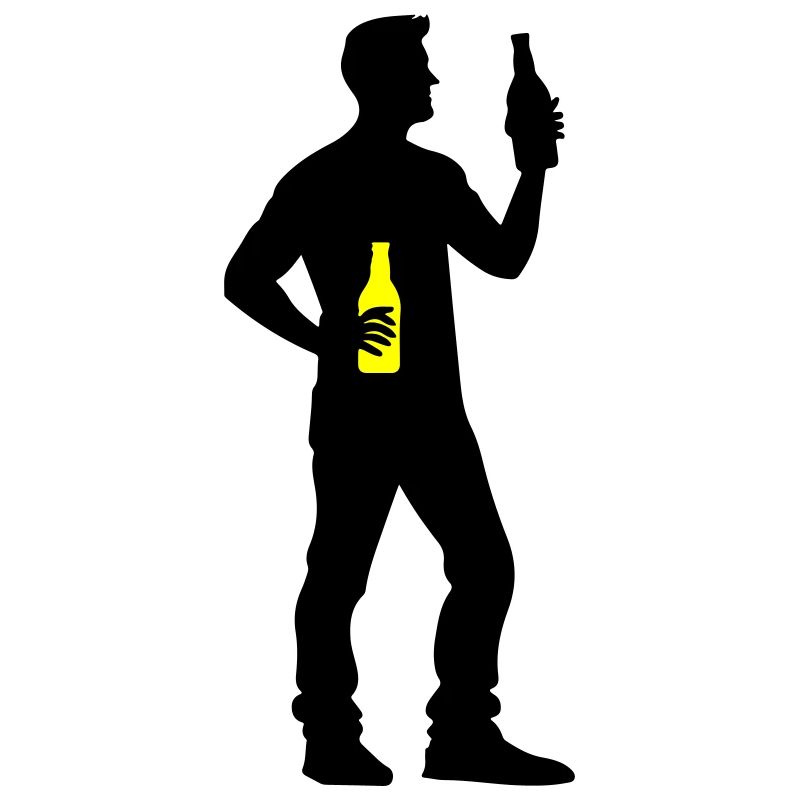 Bier Trinken Silhouette