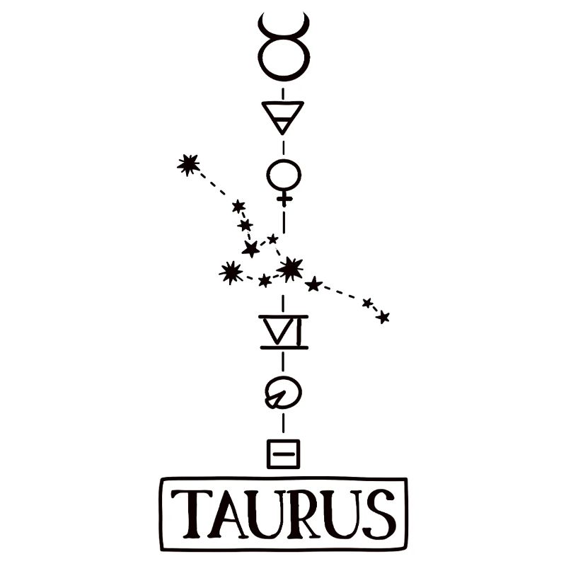 Taurus - Stier Sternzeichen - schwarz