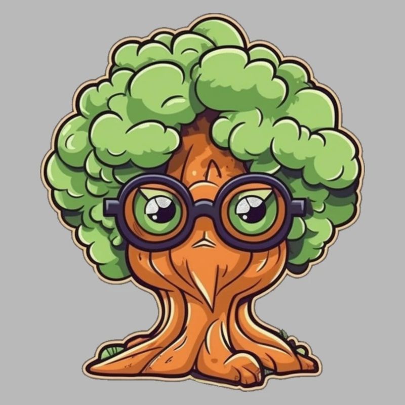 Tree with glasses
