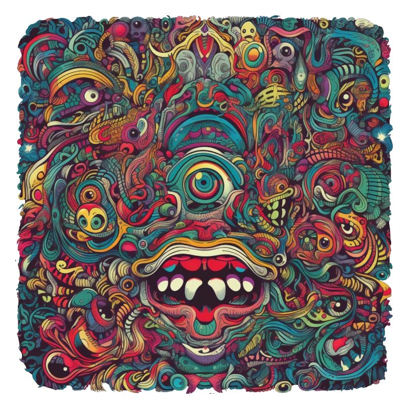 Psychedelic explosion - surrealist motif