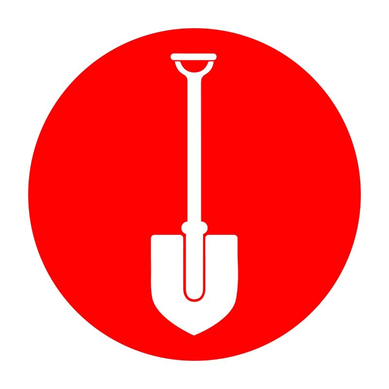 Shovel icon circle