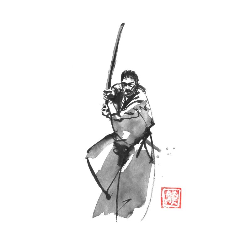 Samurai bewaffnet