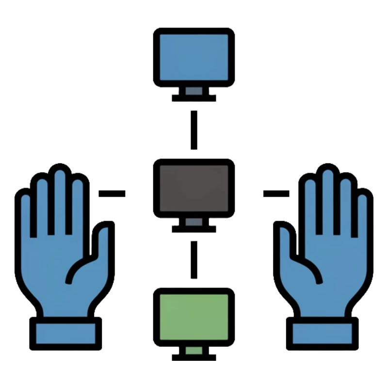Decentralized Network | Blockchain P2P Symbol