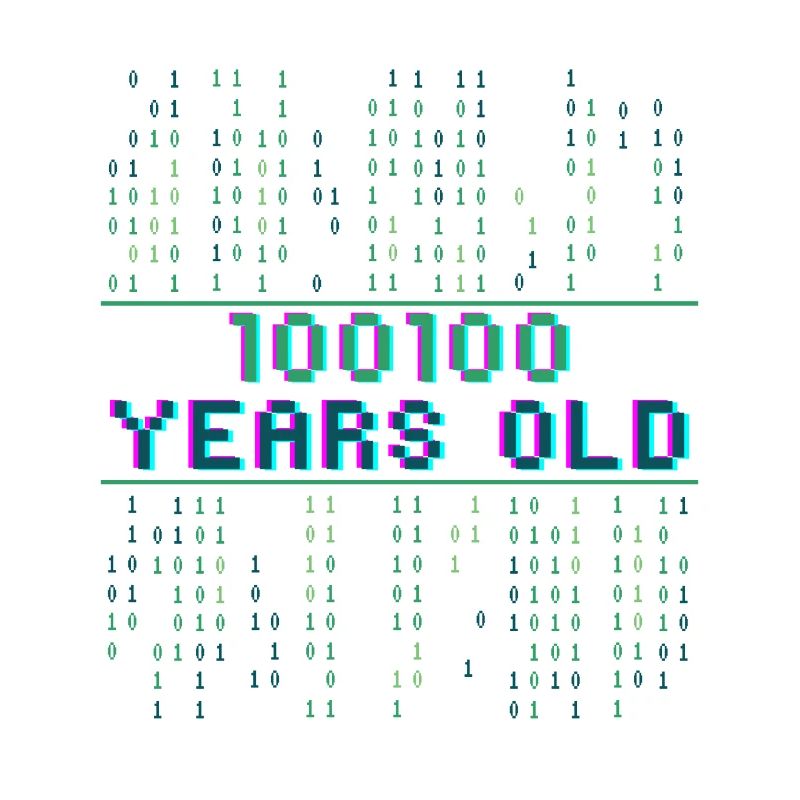36. Geburtstag 36 Jahre alt Binärcode Informatik