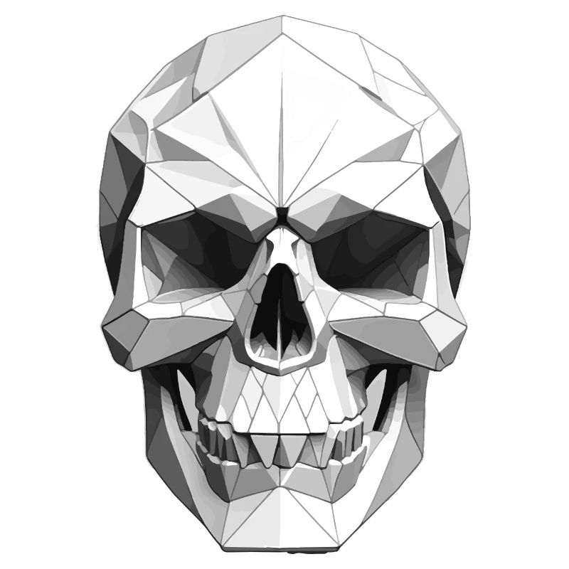 Crâne - Design Low Poly