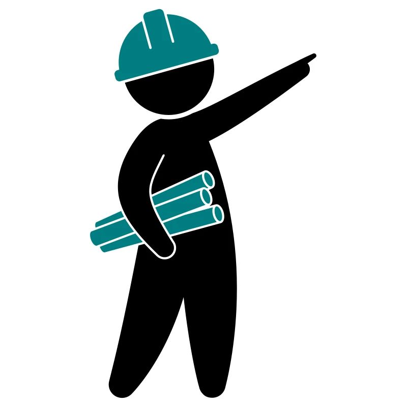 Ein Ingenieur auf einer Baustelle