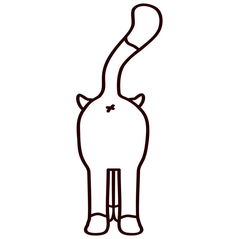 Standing Funny Cat From Behind Backside Ass
