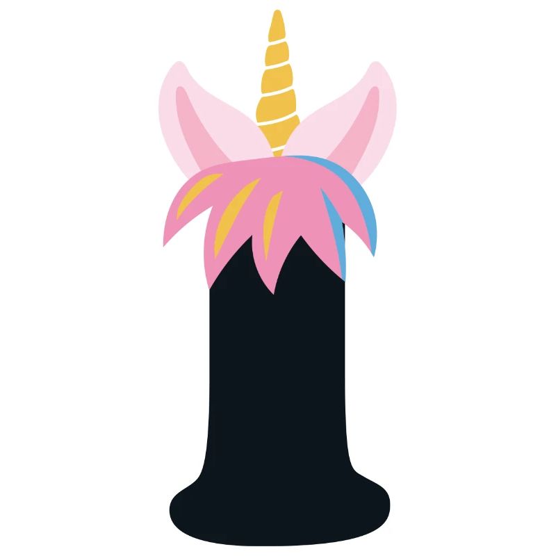 Einhorn-Buchstabe Regenbogenstyle "I" | be unique