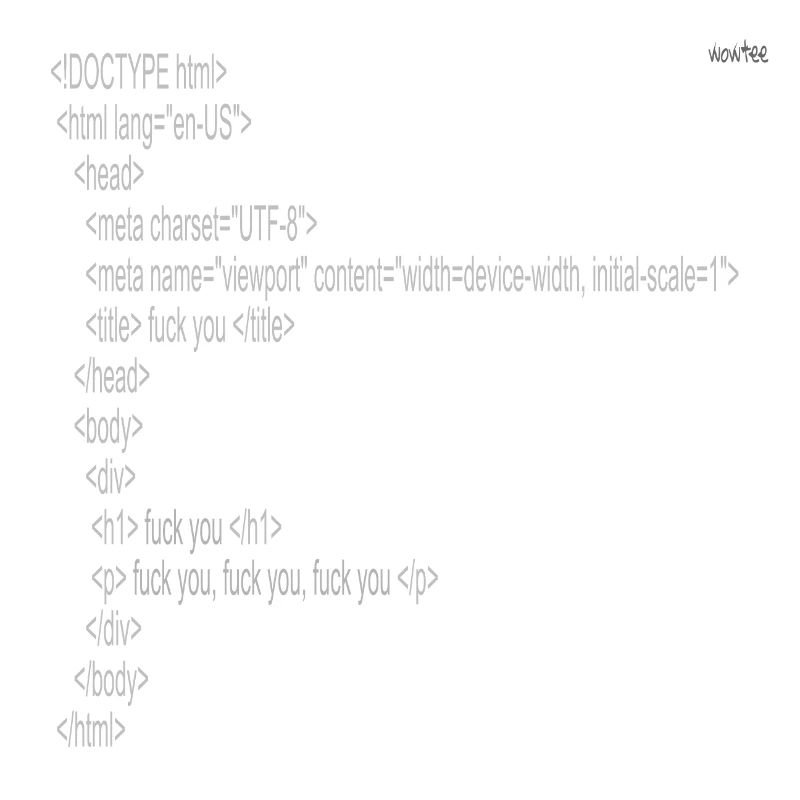 F*ck you - html code