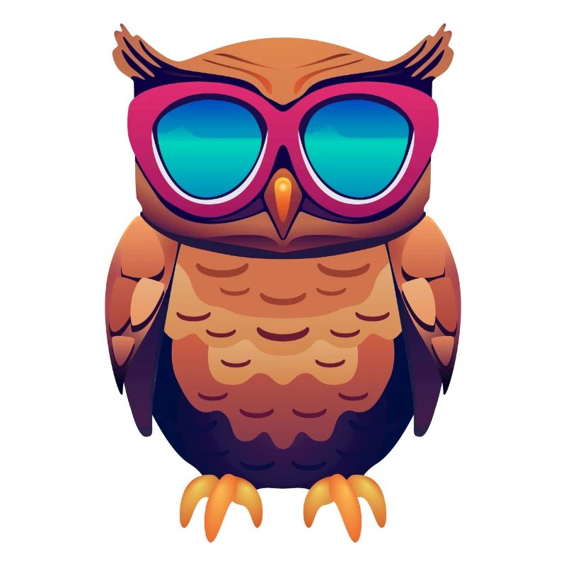 coole Eule mit Sonnenbrille