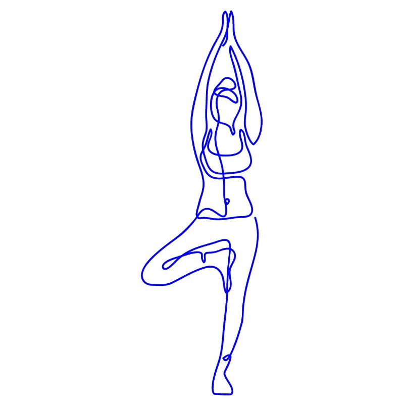 2 Yoga Vrikshasana oder der Baum | 1. Blaue Flamme