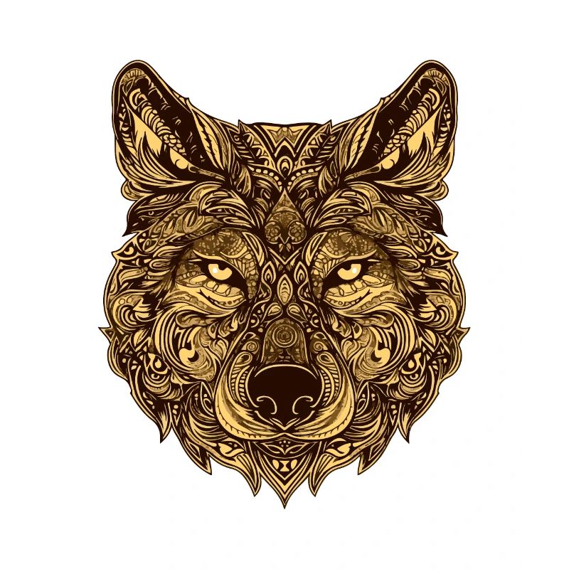 Wolf Kopf Tier