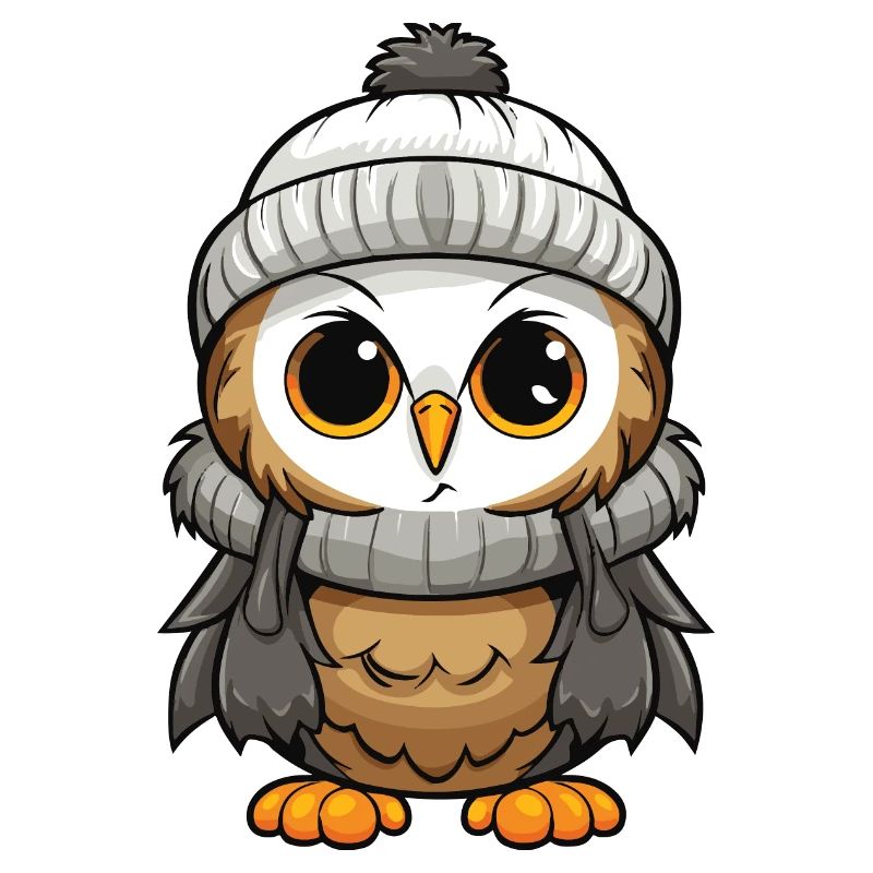Eule Comic Winter Cozy