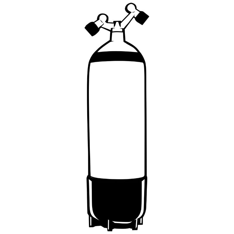 Diving bottle DIN Outline by Scuba.Style