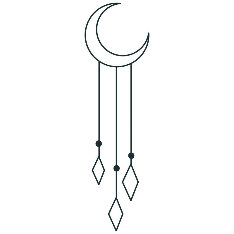 BOHO mezzaluna con penzoloni