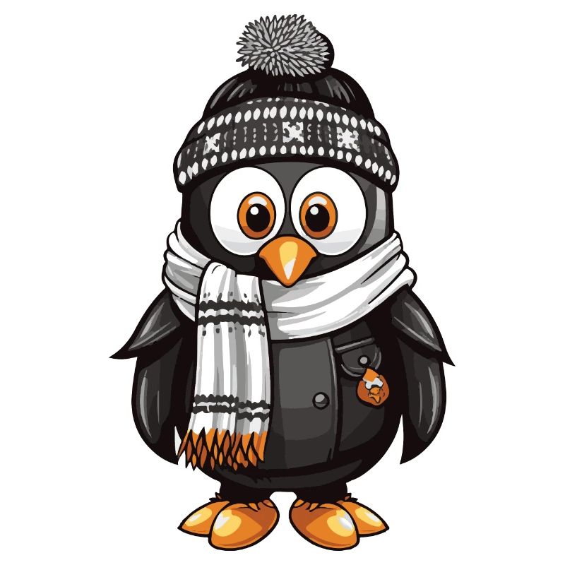 Penguin Comic Cute Winter