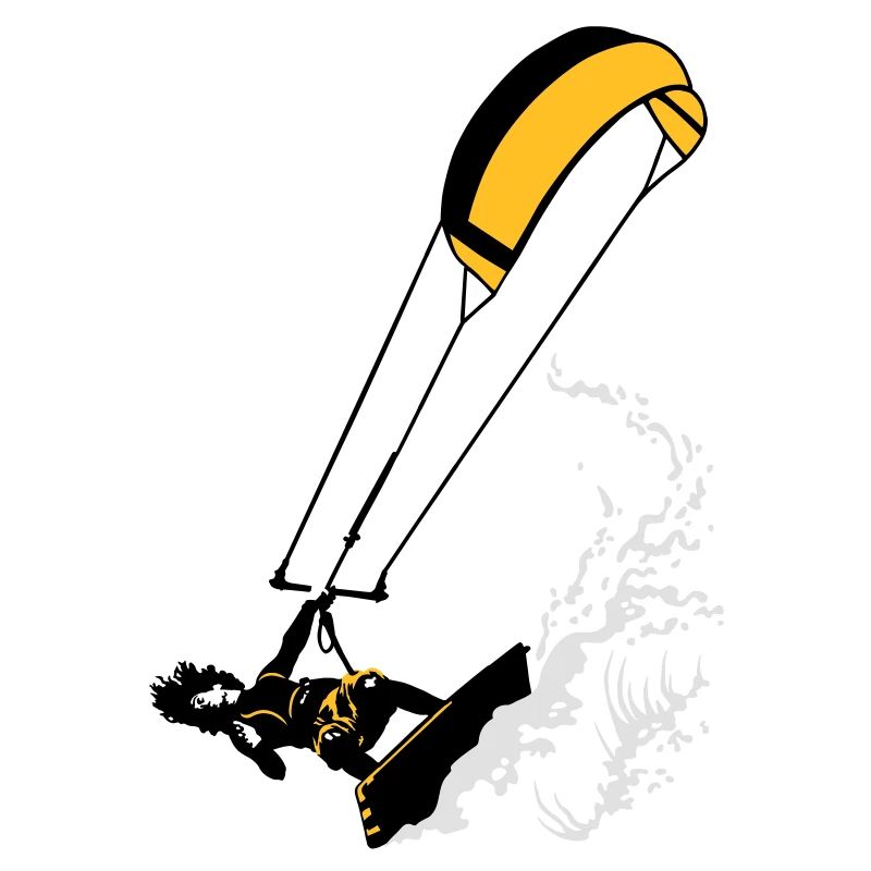 Kitesurfer and wave flex