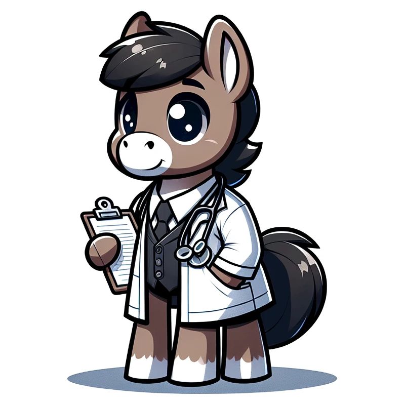 Médecin de cheval mignon
