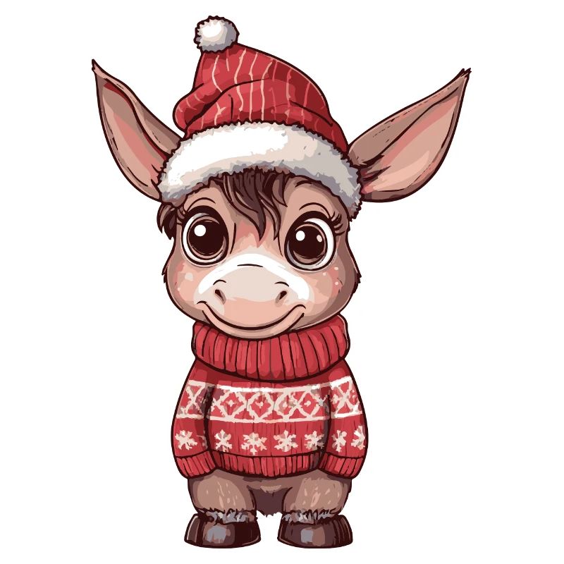 Esel Weihnachten Comic