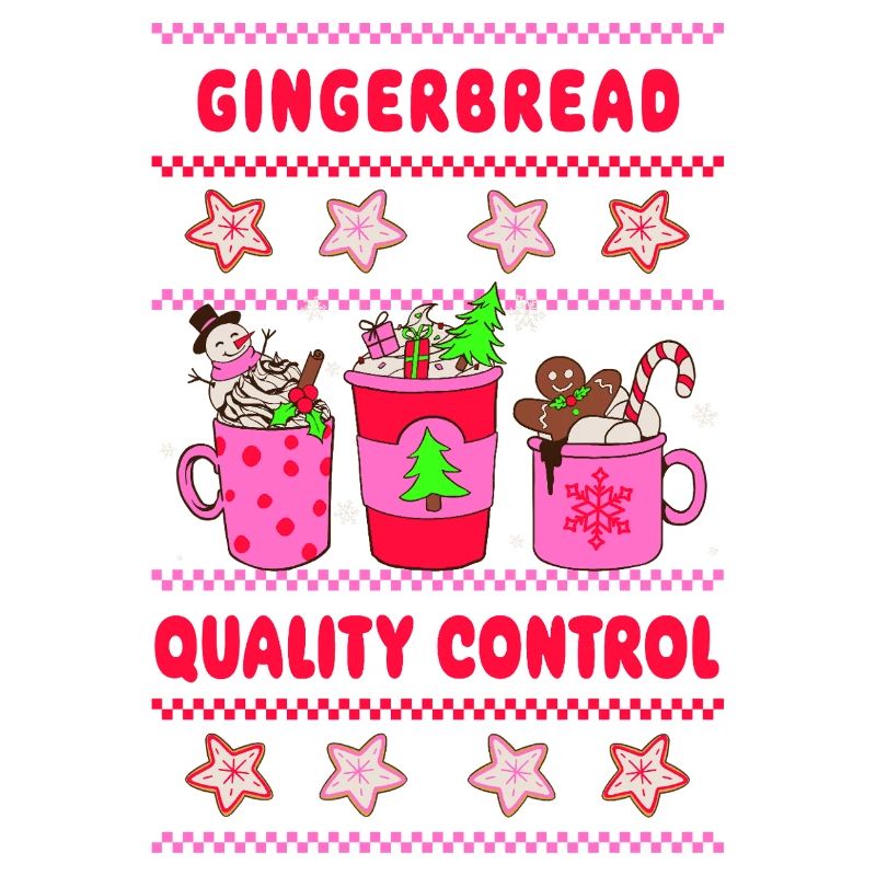 Gingerbread Quality Control - neon pink