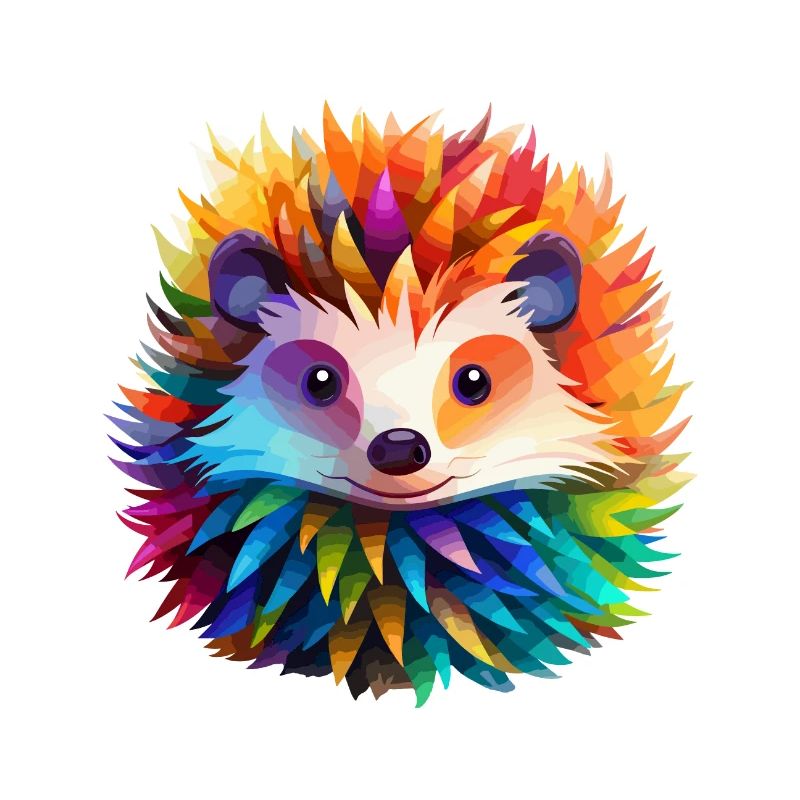 Süßer bunter Igel