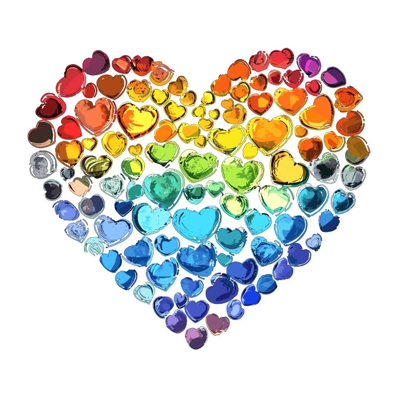 Regenbogen Herz