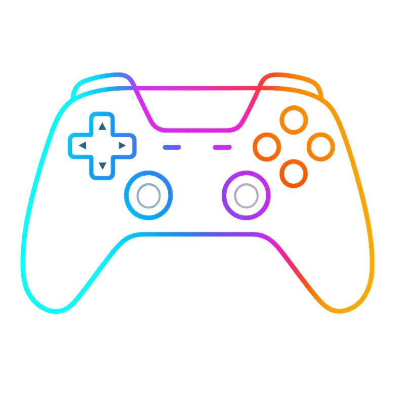 Neon Gamepad – Buntes Controller Motiv