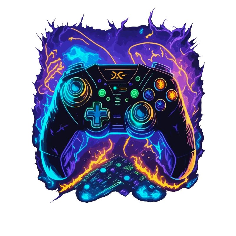 Powerful Gaming Controller Art