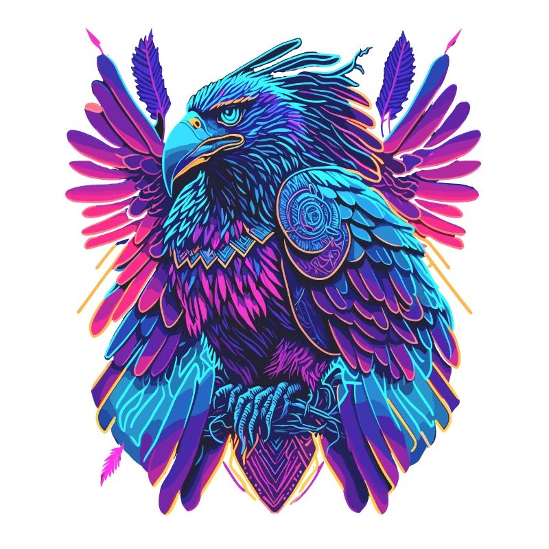 Néon Adler Synthwave Adler