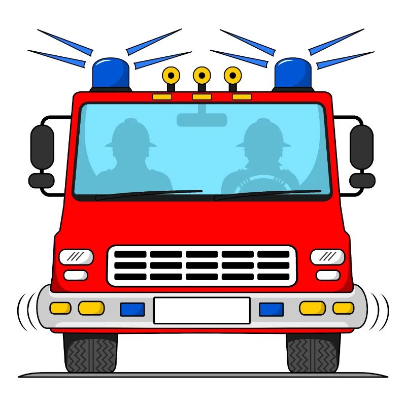Fire engine without lettering