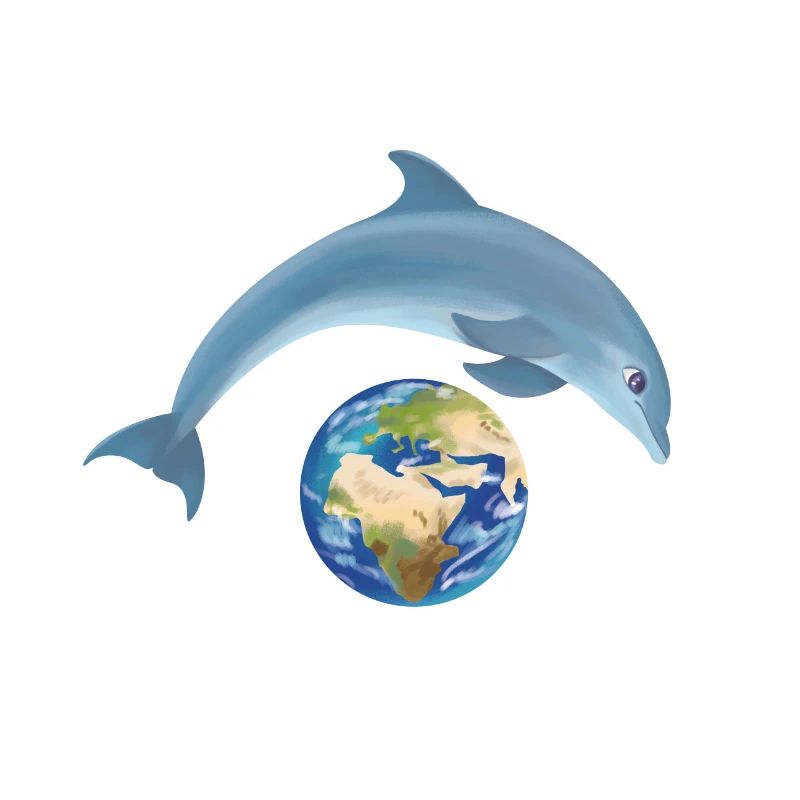 Let's protect the environment, dolphins and animals
