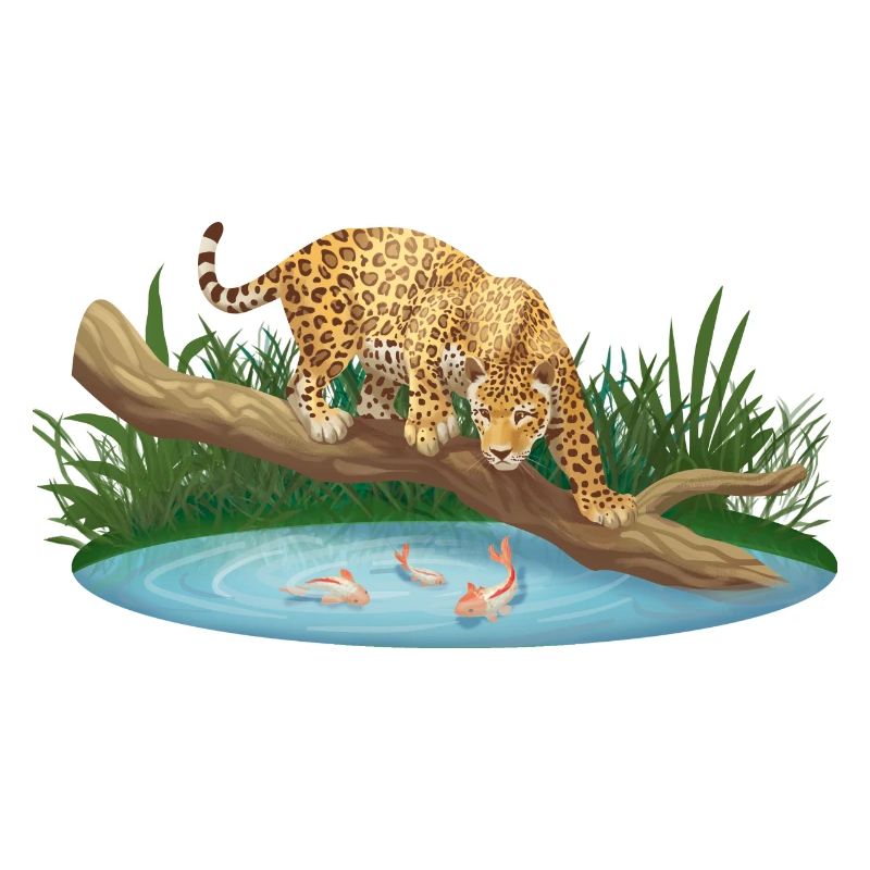 Chasse au léopard dans l’eau