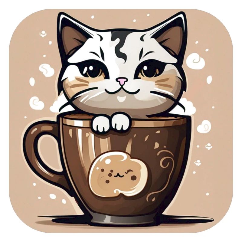 Chat de café mignon