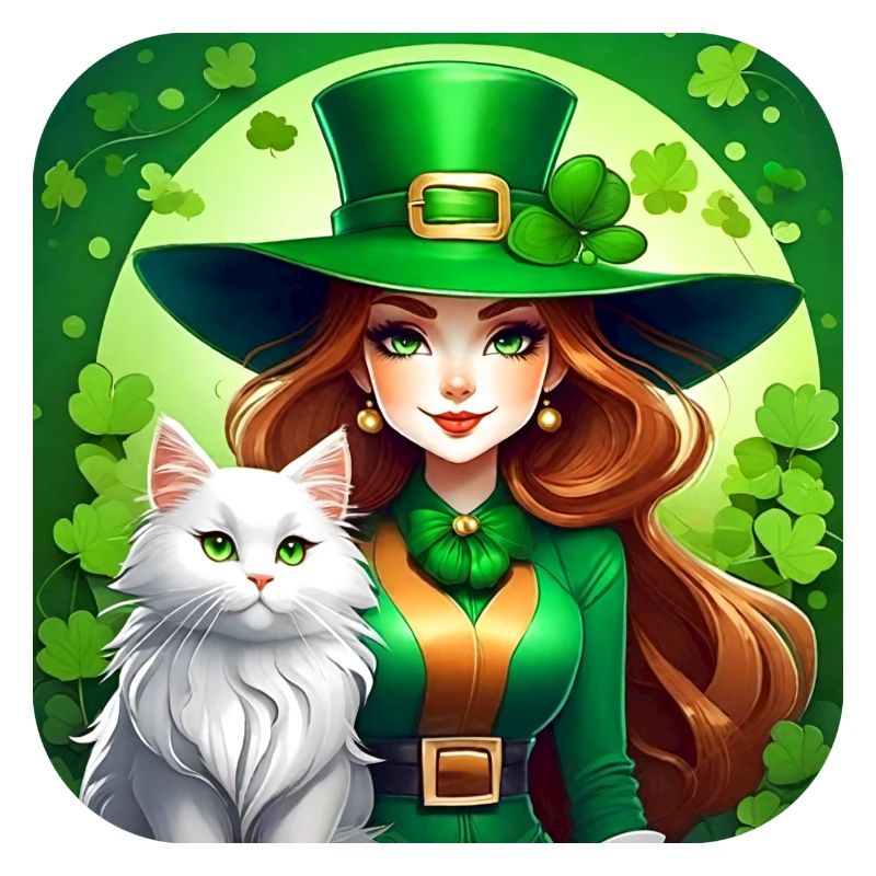 Leprechaun de la Saint-Patrick avec chat