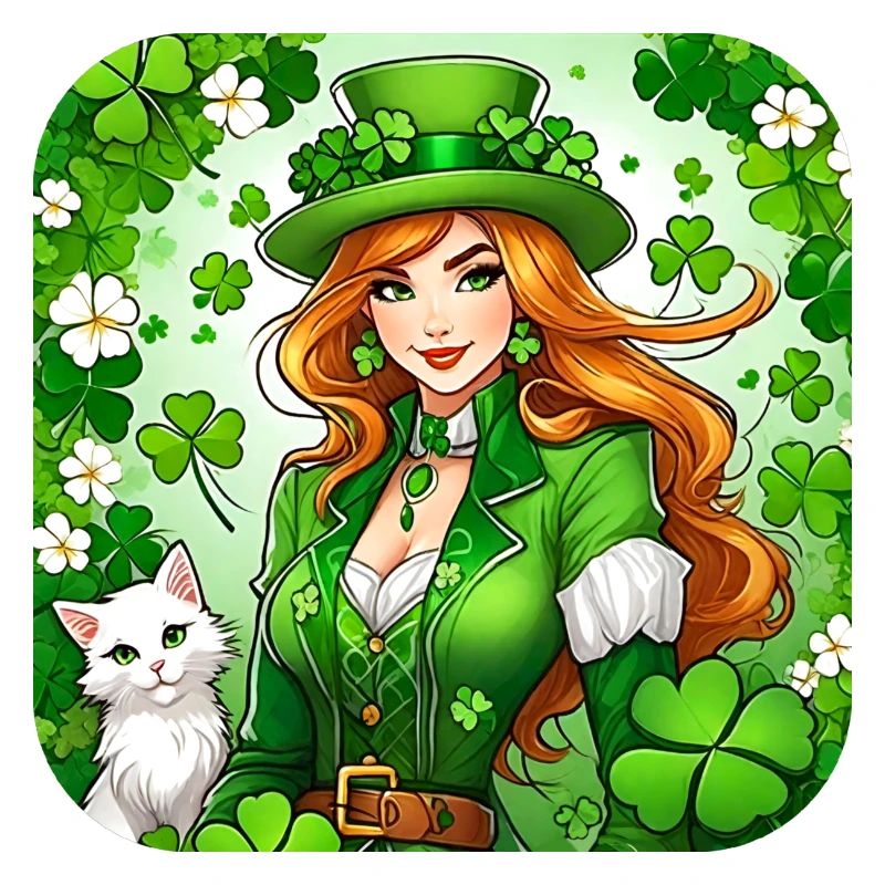 Lutin de la Saint-Patrick avec chat