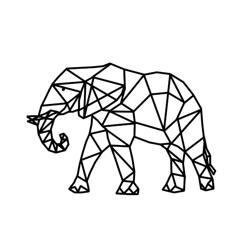 Elephant geometric geometry animals