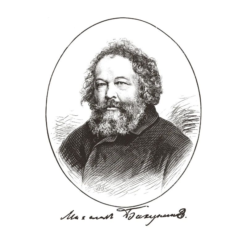 Mikhail Bakunin Portrait Druck