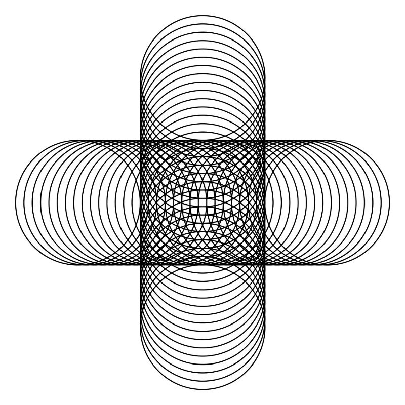 Four Circles / schwarz