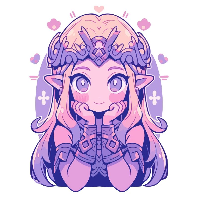 Princesse Chibi mignonne - Conception de conte de fées mignon