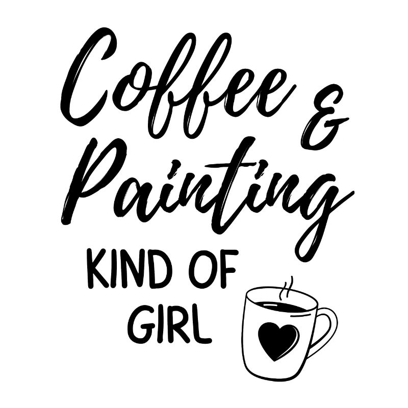 Kaffee & Malerei Art von Mädchen.