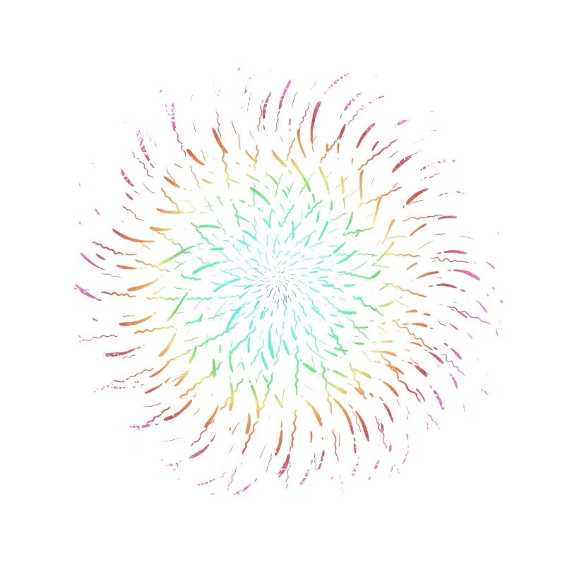 Psychedelisch Regenbogen Strahlen Sonne