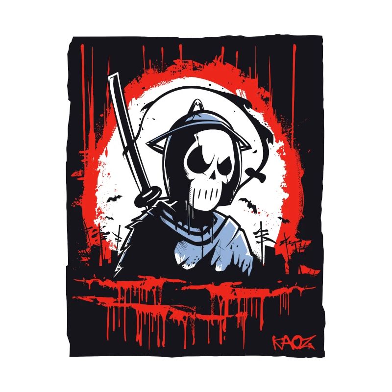 Sensenmann Totenkopf Samurai