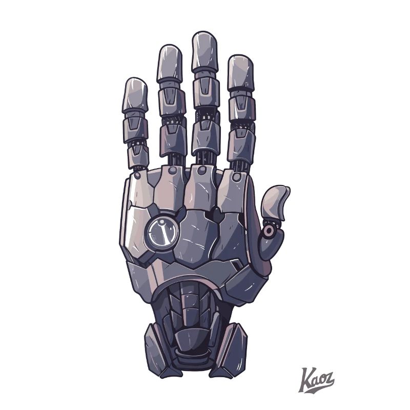 Roboter- oder Cyborg-Hand