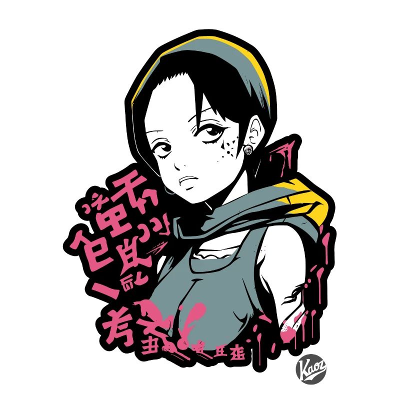Fille alternative super cool et décontractée