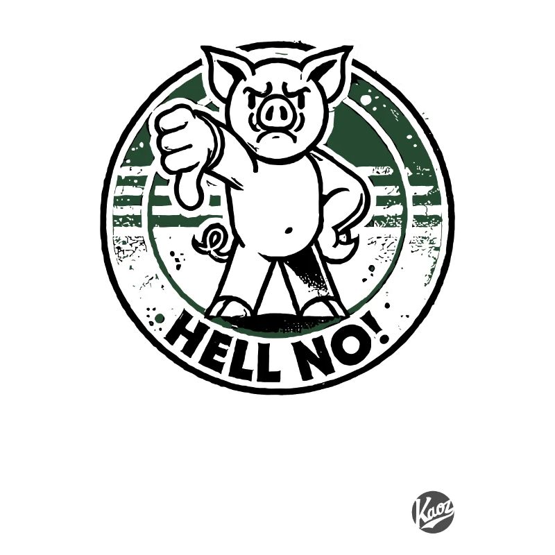 Pas question! Pouces vers le bas cochon