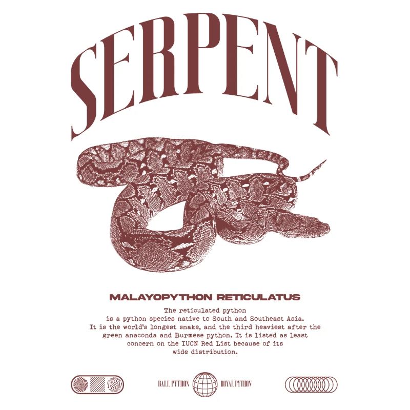 Reticulated Python Reptile Keeper Streetwear